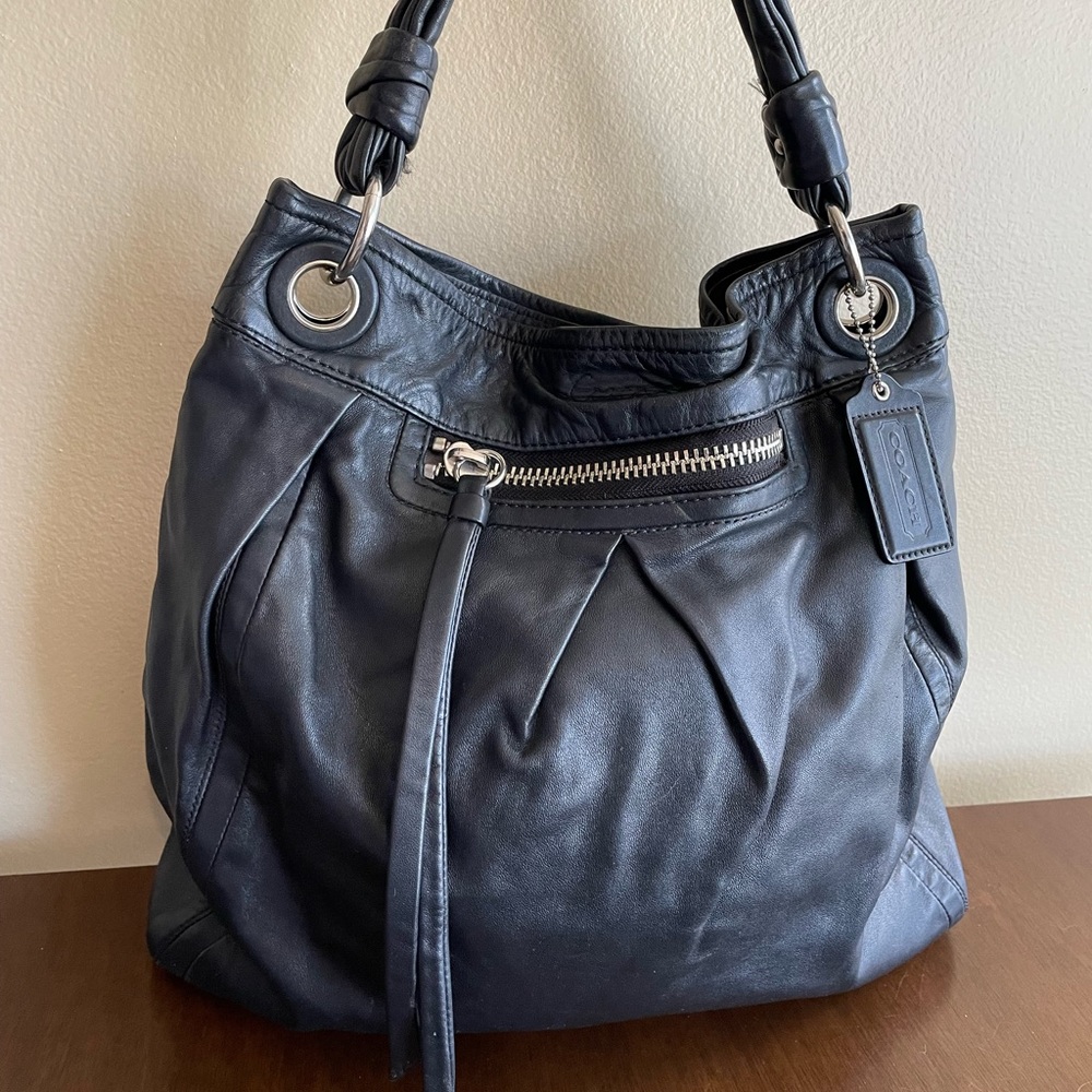 Coach Parker Black Leather Bag